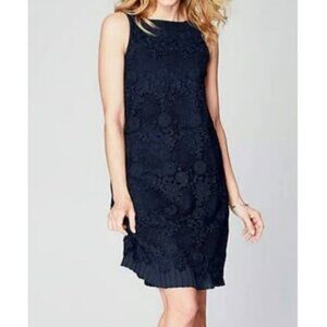 J. Jill Womens Sz M Blue Sleeveless Lace Dress